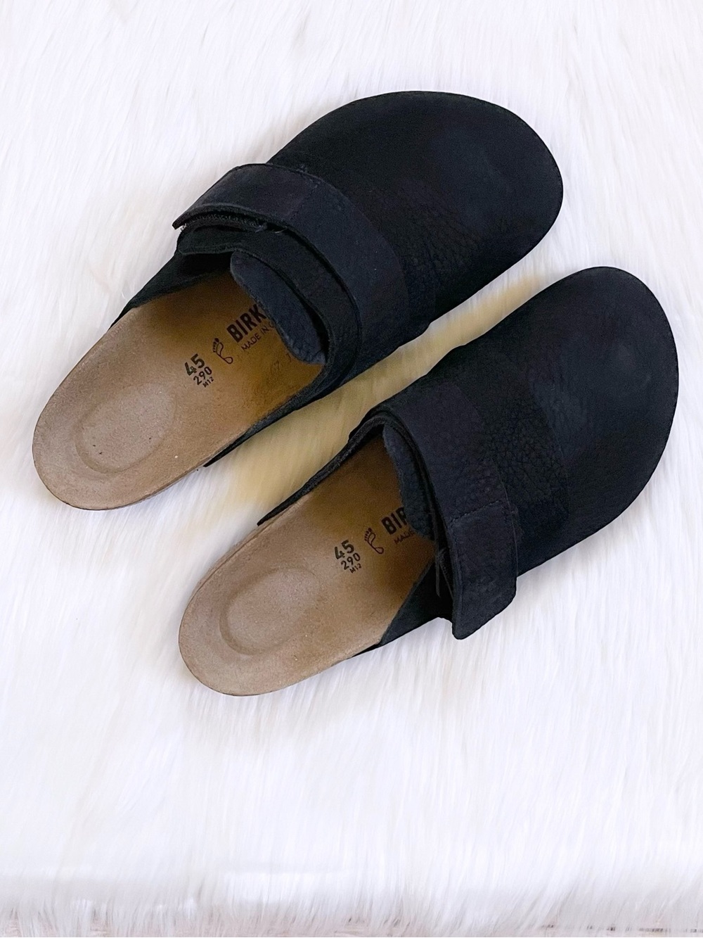 Birkenstock Men’s Nagoya Desert Buck Black Nubuck Leather Slip-On Clogs - Picture 4 of 11